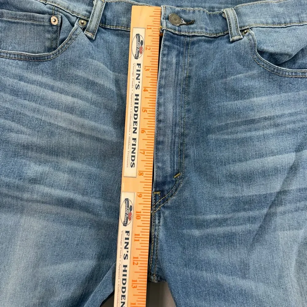 Levi's 505 Regular Fit Jeans Mens 40x30 Light Wash Straight Leg Denim
